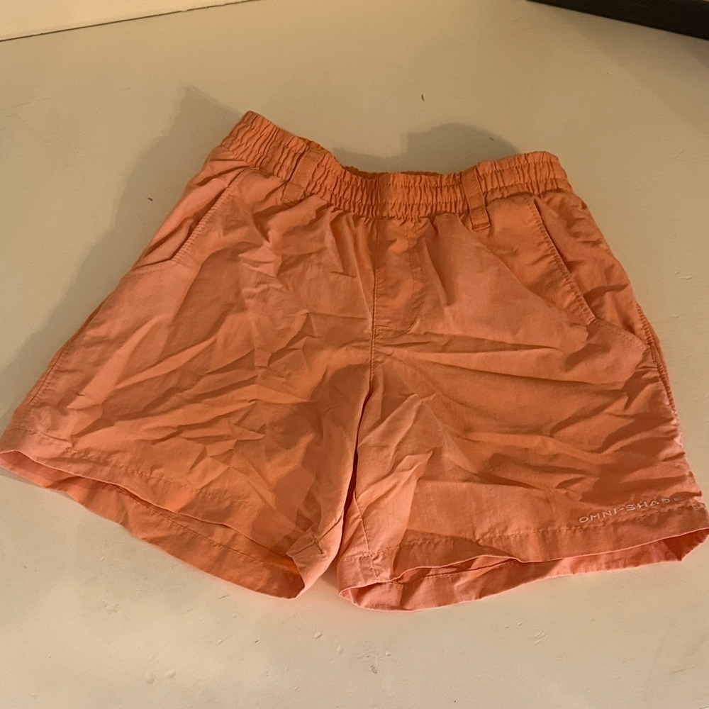 Columbia Orange Elastic Waist Shorts